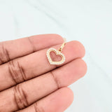Pendant Heart Silhouette 0.8 g / 3/4 in Yellow Gold 18K