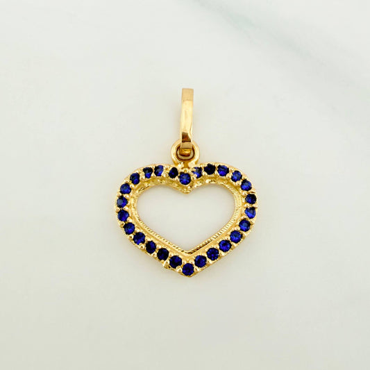 Dije Silueta Corazón 0.7 g / 3/4 in Oro Amarillo 18K