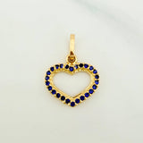 Dije Silueta Corazón 0.7 g / 3/4 in Oro Amarillo 18K
