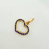 Pendant Heart Silhouette 0.8 g / 3/4 in 18K Yellow Gold
