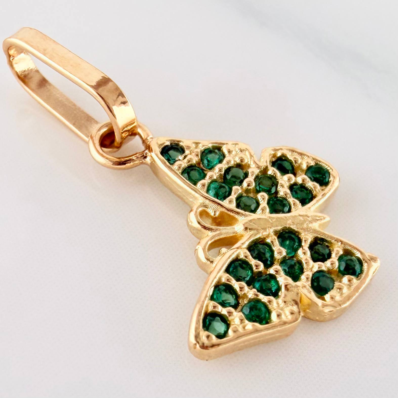 Dije Mariposa 0.75 g / 3/4 in Oro Amarillo 18K