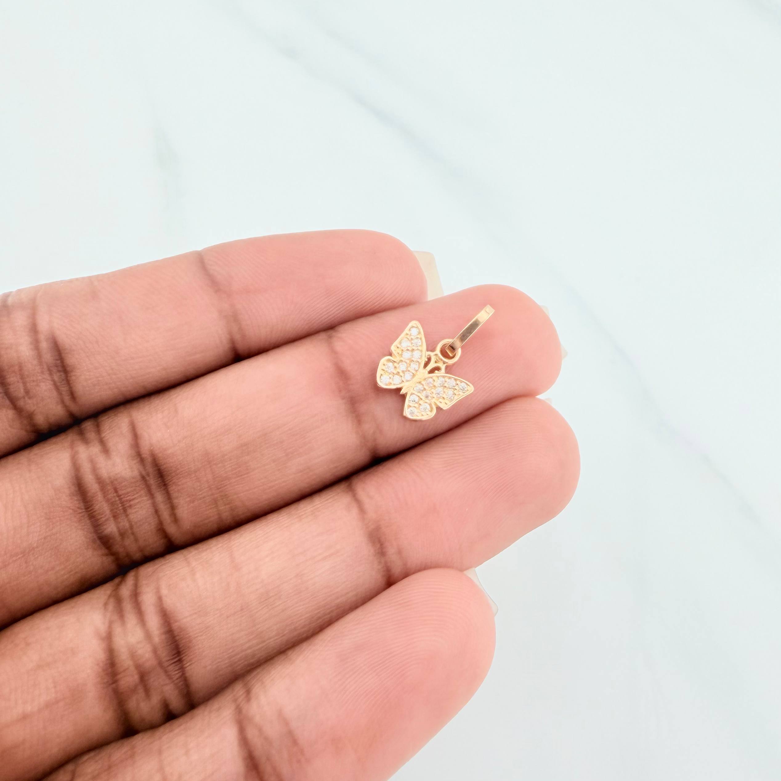 Dije Mariposa 0.75 g / 1/2 in Oro Amarillo 18K