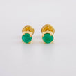 Stud Earrings Four Prongs Emeralds 45pts 1.35g / in / 4.6mm Yellow Gold 18K