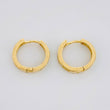 Candongas Carril Tupido Esmeraldas 11pts 1.4g / 1/2 in Oro Amarillo 18K