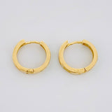 Candongas Carril Tupido Esmeraldas 11pts 1.4g / 1/2 in Oro Amarillo 18K