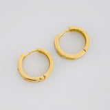 Candongas Carril Tupido Esmeraldas 11pts 1.4g / 1/2 in Oro Amarillo 18K