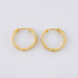 Candongas Medio Carril Esmeraldas 10pts 2.85g / 1/2 in Oro Amarillo 18K