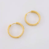 Candongas Medio Carril Esmeraldas 10pts 2.85g / 1/2 in Oro Amarillo 18K
