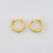 Candongas Carril Esmeraldas 19pts 2.15g / 1/2 in Oro Amarillo 18K