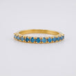 Anillo Cintillo Diamantes Azules 42pts 2.75g / T6 1/2 Oro Amarillo 18K