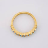 Anillo Cintillo Diamantes Azules 42pts 2.75g / T6 1/2 Oro Amarillo 18K