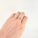Solitaire Basket Four Prongs Emerald Ring 50pts 1.6g / T7 1/4 Yellow Gold 18K