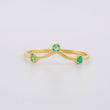 Anillo Tiara Esmeraldas 6pts 0.95g / T6 3/4 Oro Amarillo 18K