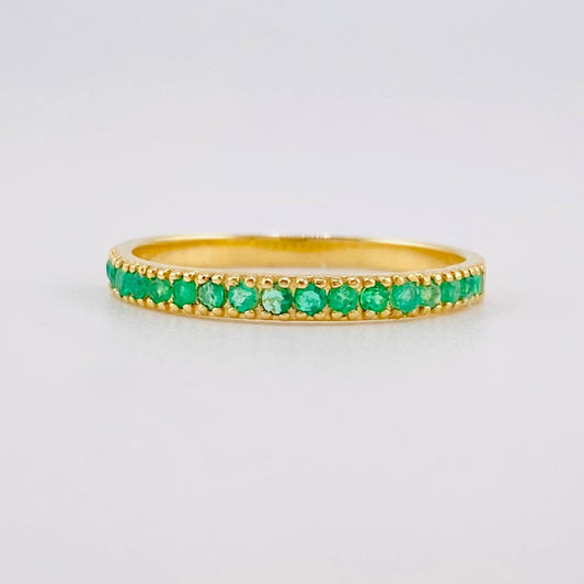 Anillo Churumbela Esmeraldas 21pts 2g / T5 Oro Amarillo 18K