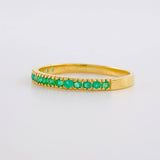 Anillo Churumbela Esmeraldas 25pts 1.75g / T7 3/4 Oro Amarillo 18K