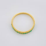 Anillo Churumbela Esmeraldas 25pts 1.75g / T7 3/4 Oro Amarillo 18K