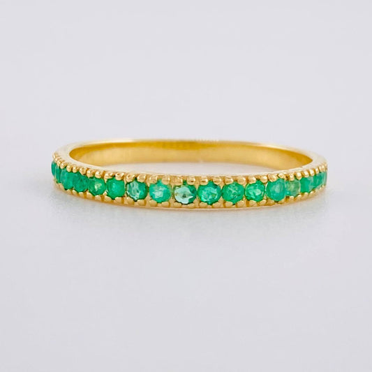 Anillo Churumbela Esmeraldas 19pts 2g / T4 3/4 Oro Amarillo 18K
