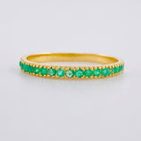 Anillo Churumbela Esmeraldas 19pts 2g / T4 3/4 Oro Amarillo 18K
