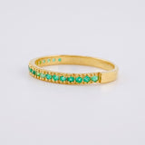 Anillo Churumbela Esmeraldas 19pts 2g / T4 3/4 Oro Amarillo 18K