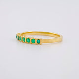 Anillo Hiedra Esmeraldas 18pts 2.15g / T7 Oro Amarillo 18K