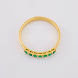 Anillo Hiedra Esmeraldas 18pts 2.15g / T7 Oro Amarillo 18K