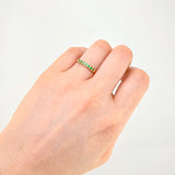Anillo Hiedra Esmeraldas 18pts 2.15g / T7 Oro Amarillo 18K