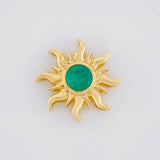 Dije Sol Esmeralda 82pts 4.05g / 3/4 in Oro Amarillo 18K
