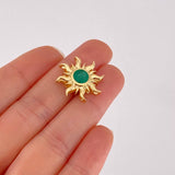 Dije Sol Esmeralda 82pts 4.05g / 3/4 in Oro Amarillo 18K