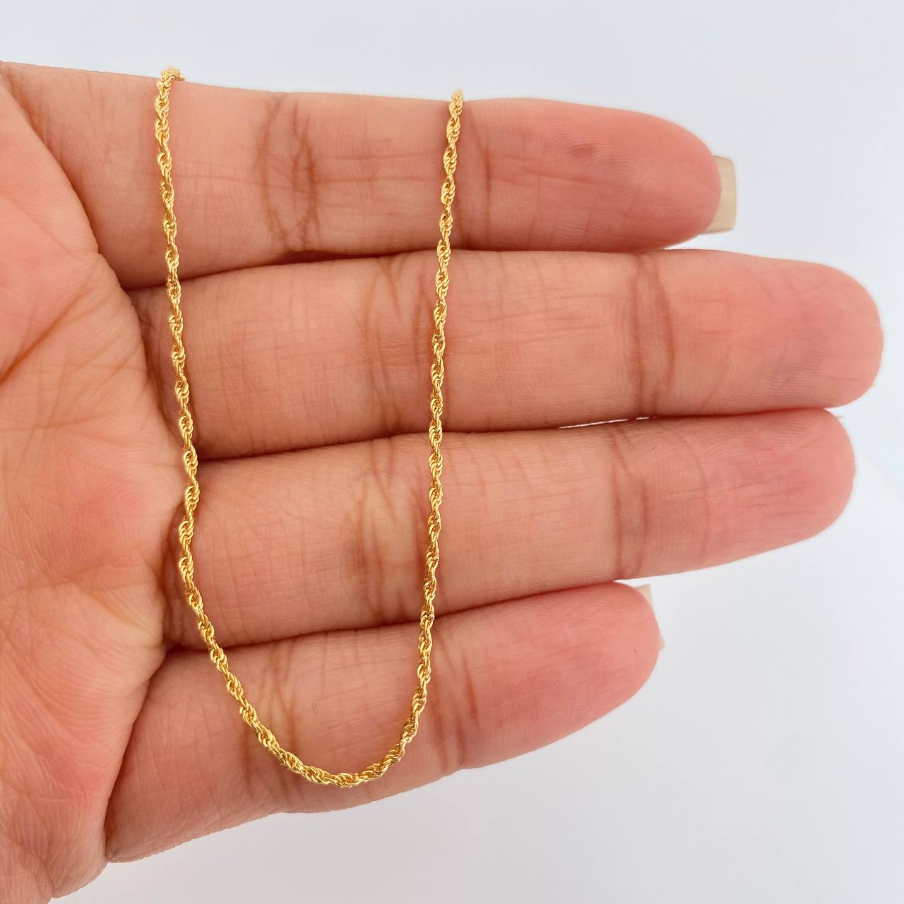 Rope Chain 0.8gr / 15 3/4 in / 2mm Yellow Gold +3 18K $
