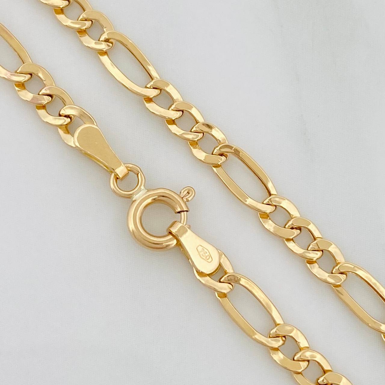 Pulso Fígaro 1.55g / 7 1/2 in / 3.53mm Oro Amarillo 18K