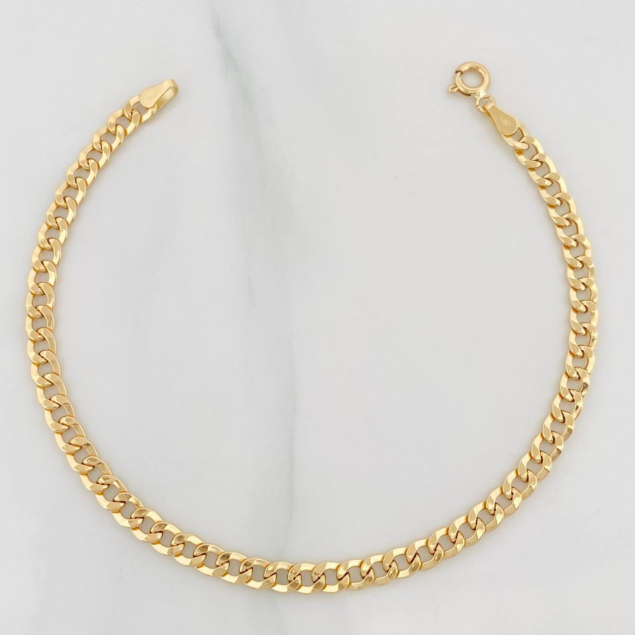 Pulso Cubano 2.6g / 7 3/4 in / 4.2mm Oro Amarillo 18K