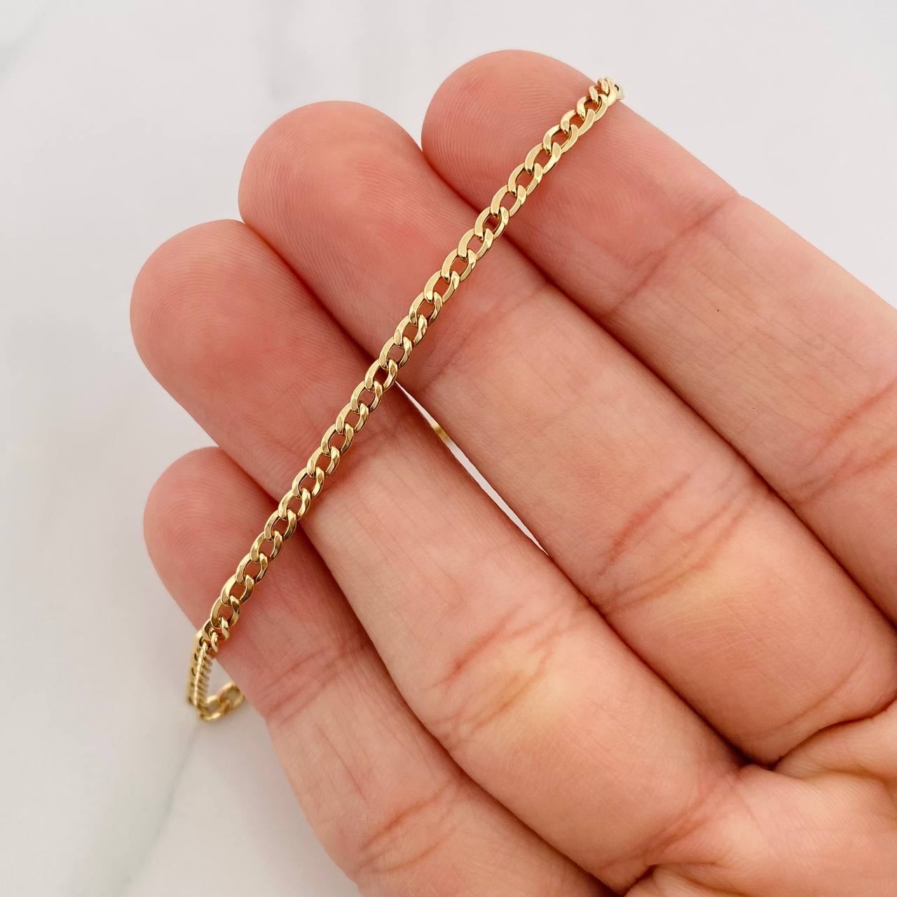 Pulso Cubano 1g / 7 1/2 in / 2.36mm Oro Amarillo 18K