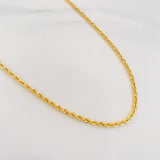 Cadena Lazo 2.3g / 16 in / 1.96mm Oro Amarillo 18K
