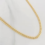 Cadena Cubana 7.3g / 24 in / 4.18mm Oro Amarillo 18K