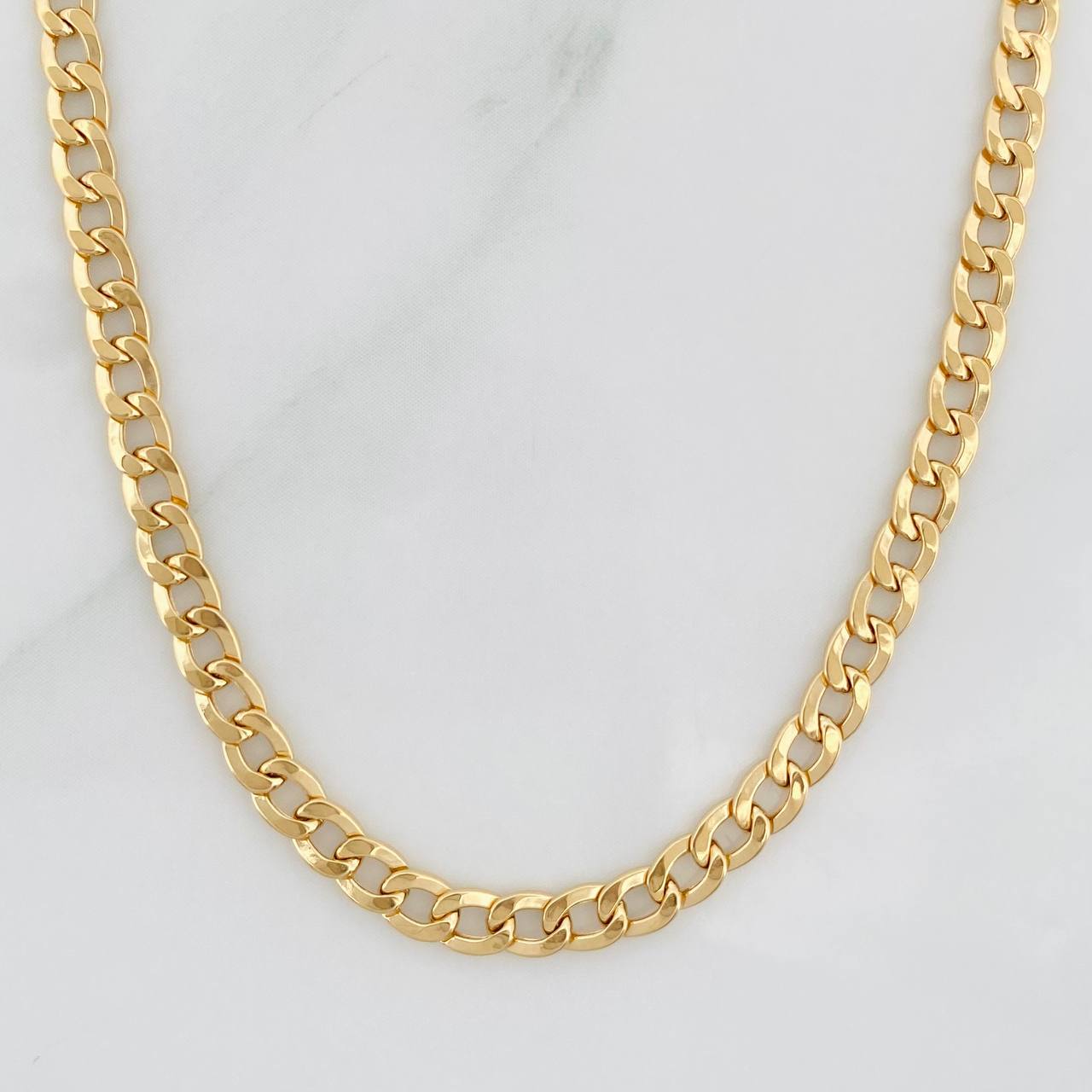 Cadena Cubana 3.35g / 18 in / 2.96mm Oro Amarillo 18K