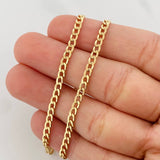 Cadena Cubana 3.35g / 18 in / 2.96mm Oro Amarillo 18K