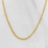 Cadena Cubana 1.8g / 18 in / 1.92mm Oro Amarillo 18K