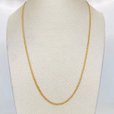 Cadena Cubana 1.8g / 18 in / 1.92mm Oro Amarillo 18K
