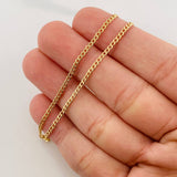 Cadena Cubana 1.8g / 18 in / 1.92mm Oro Amarillo 18K