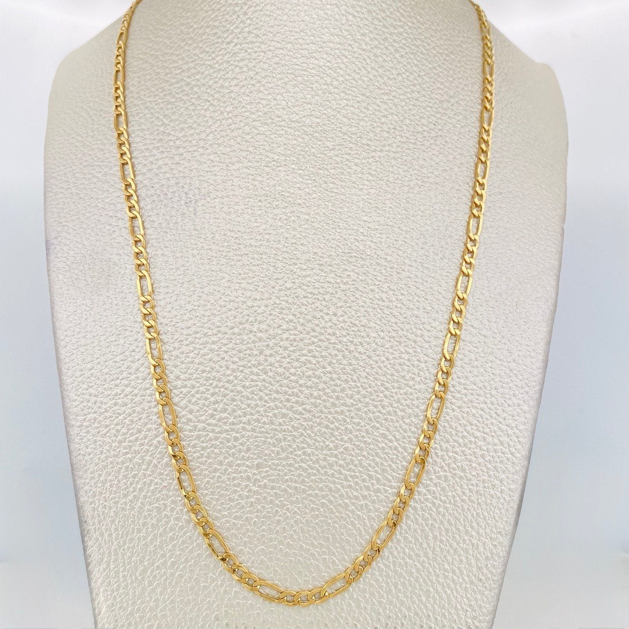 Cadena Figaro 3.55g / 20 in / 3.36mm Oro Amarillo 18K