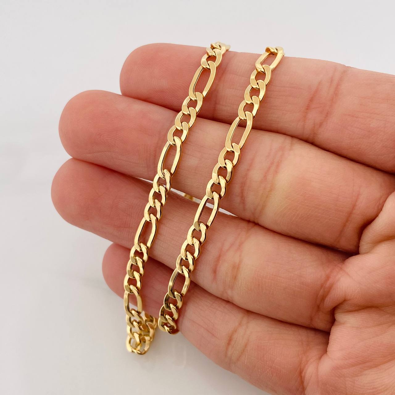 Cadena Fígaro 9.45g / 24 in / 4.28mm Oro Amarillo 18K