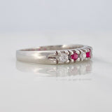 Anillo Churumbela Rubíes 0.17pts 1.8g / T7 1/4 Plata 925