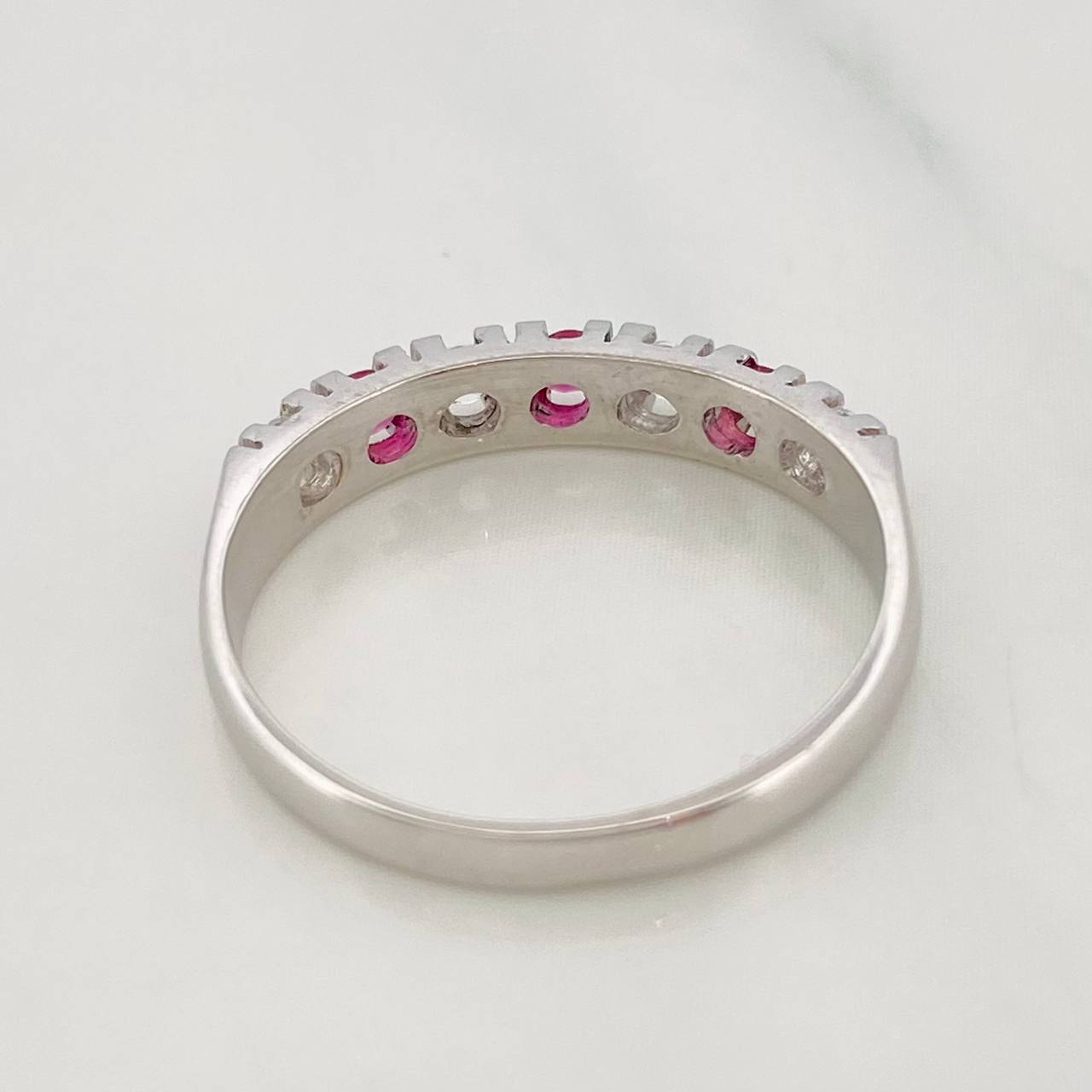 Anillo Churumbela Rubíes 0.17pts 1.8g / T7 1/4 Plata 925
