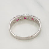 Anillo Churumbela Rubíes 0.17pts 1.8g / T7 1/4 Plata 925