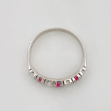 Anillo Churumbela Rubíes 0.17pts 1.8g / T7 1/4 Plata 925
