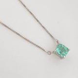 Cadena Cuatro Garras Esmeralda 0.37pts 2.15g / 18 in / 1.03mm Plata 925