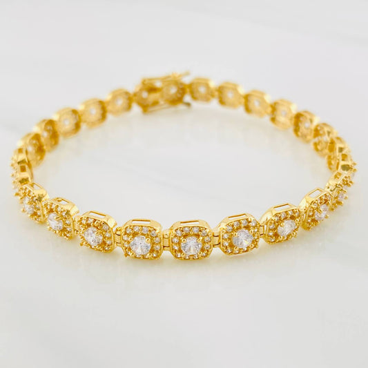 Pulso Tennis 13.6g / 7 3/4 in / 6.19mm Oro Amarillo 18K