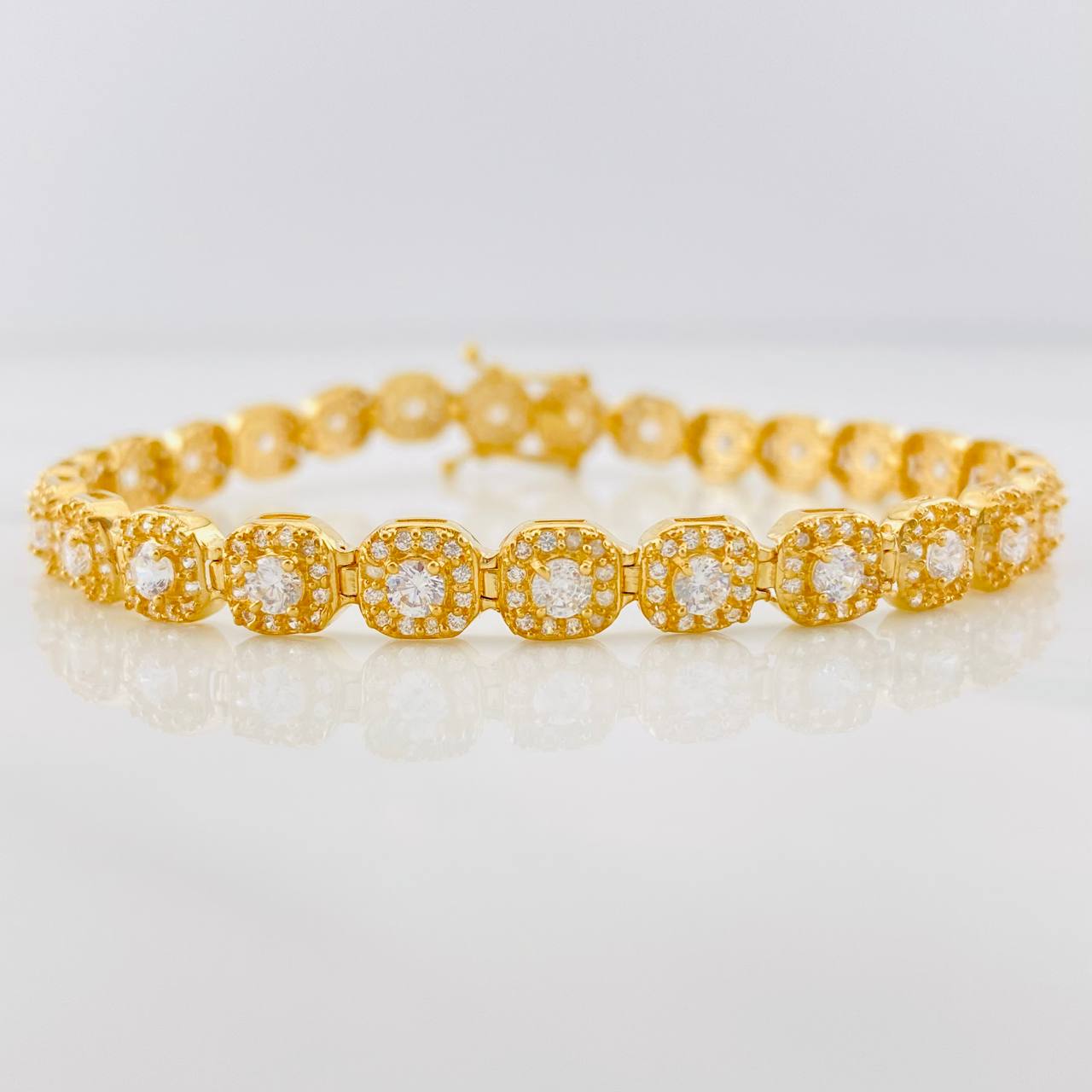 Pulso Tennis 13.75g / 7 1/2 in / 6mm Oro Amarillo 18K