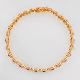Pulso Tennis 14g / 8 1/4 in / 6.2mm Oro Rosa 18K