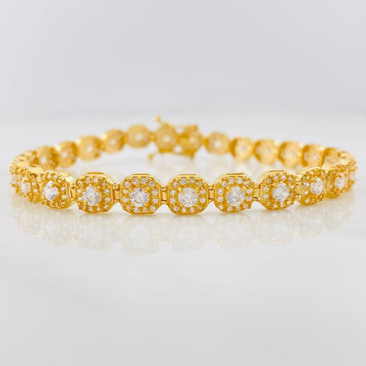 Pulso Tennis 14.35g / 8 in / 6.16mm Oro Amarillo 18K